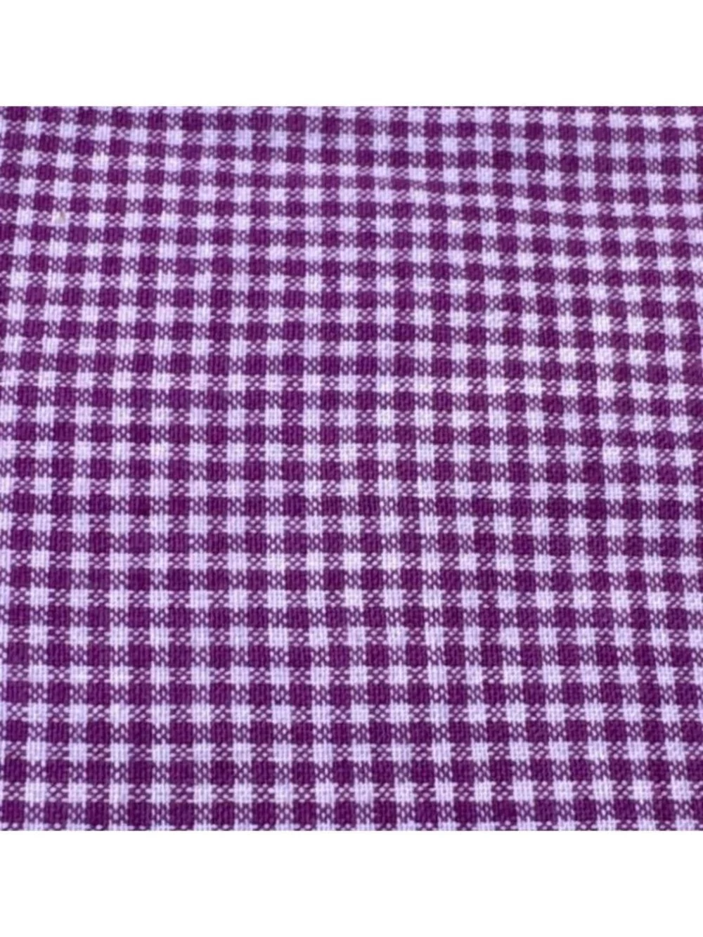 Purple Gingham Cotton Fabric 17x21